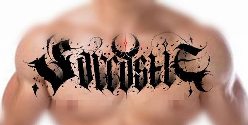 客稿纹身图片_胸部纹身图案