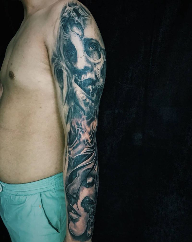 未完成纹身图片