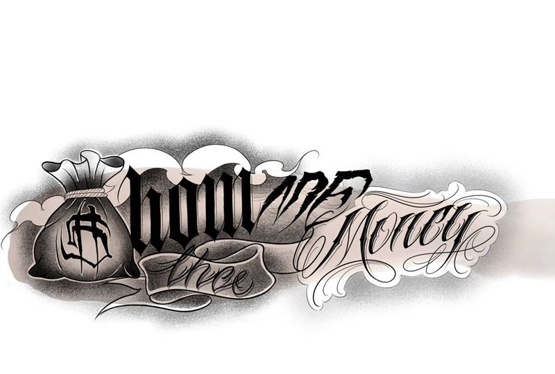 字纹身图片_花体字纹身图案