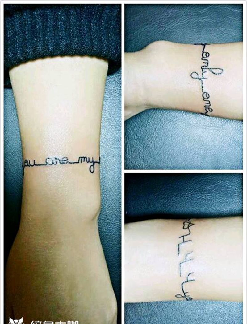 字母手环纹身图片_原创纹身图案