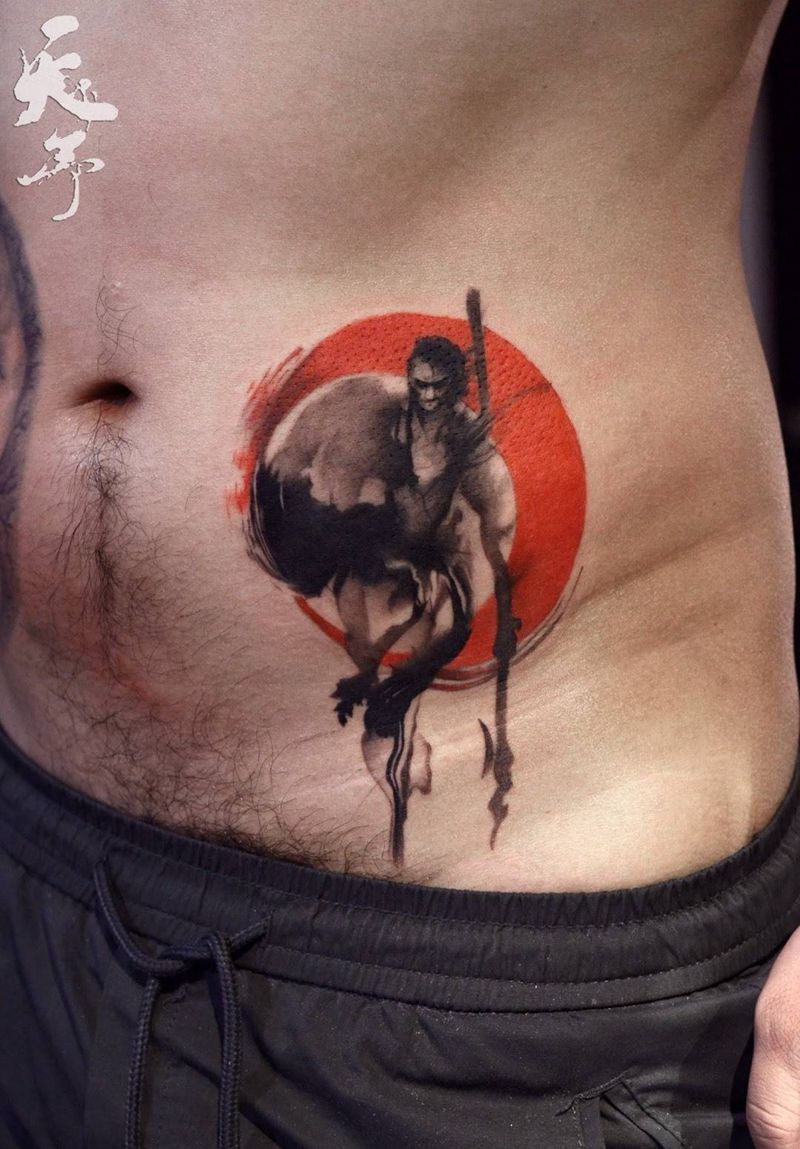 西安天予刺青彩色作品纹身图片