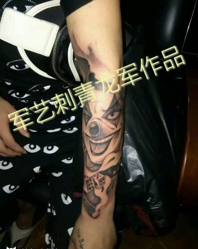 欧美风小丑纹身图片