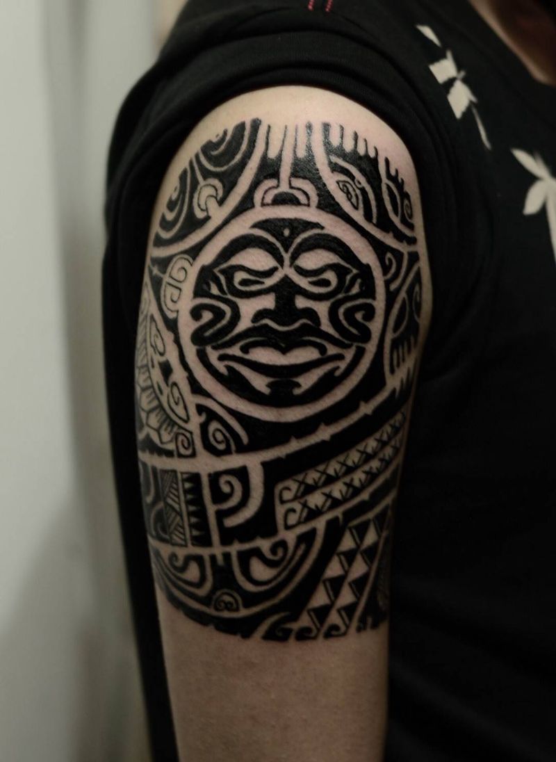 西安天予刺青文字图腾作品合集纹身图片_西安图腾字符几何原创成品纹身图案