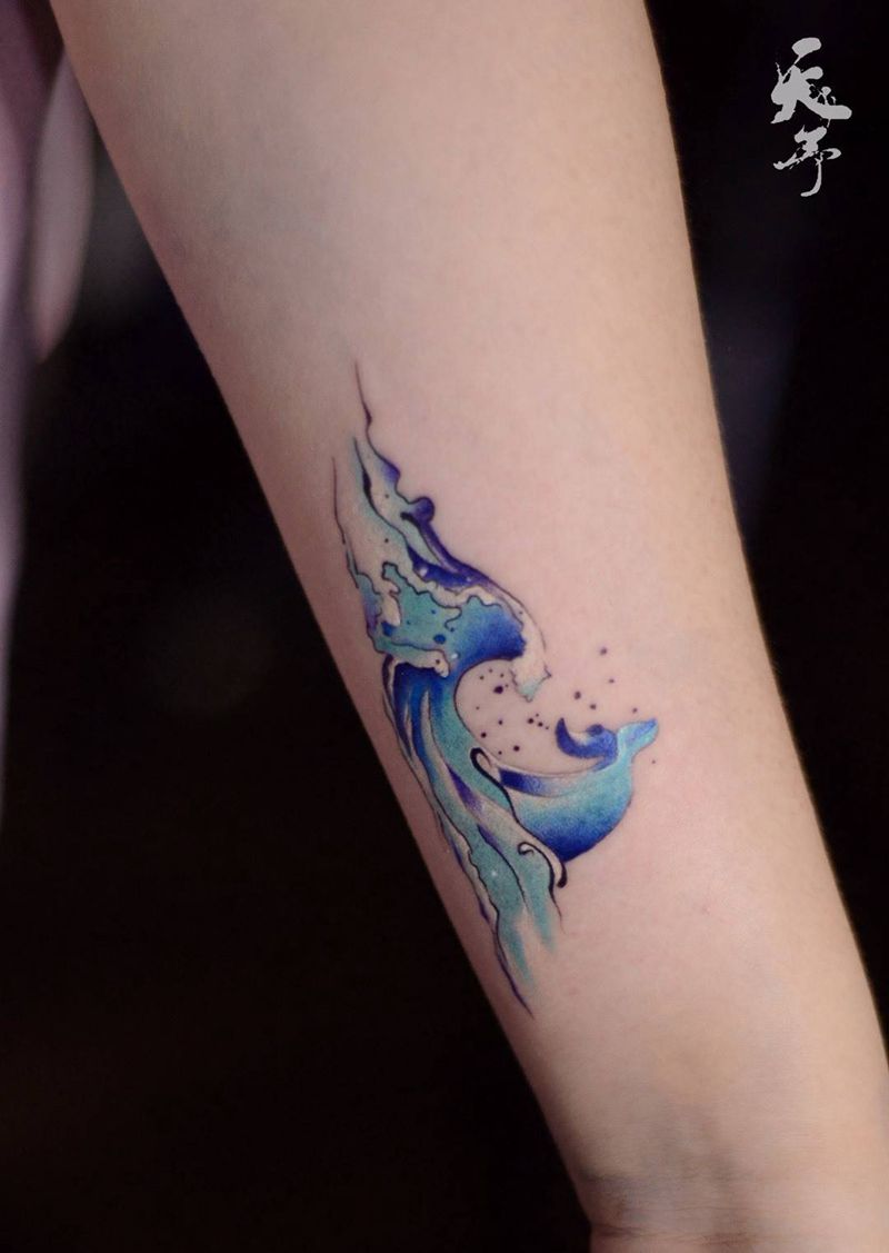 西安天予刺青彩色作品纹身图片