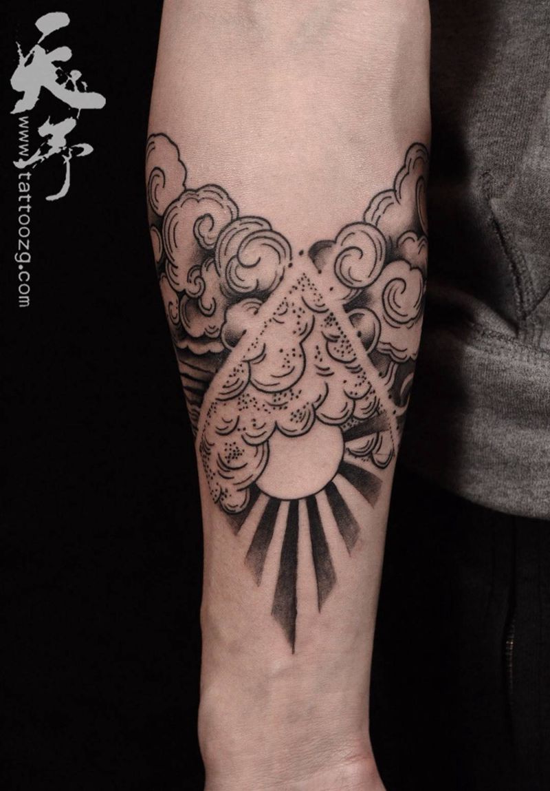 西安天予刺青黑灰作品合集纹身图片_西安黑灰几何原创动物静物成品纹身图案
