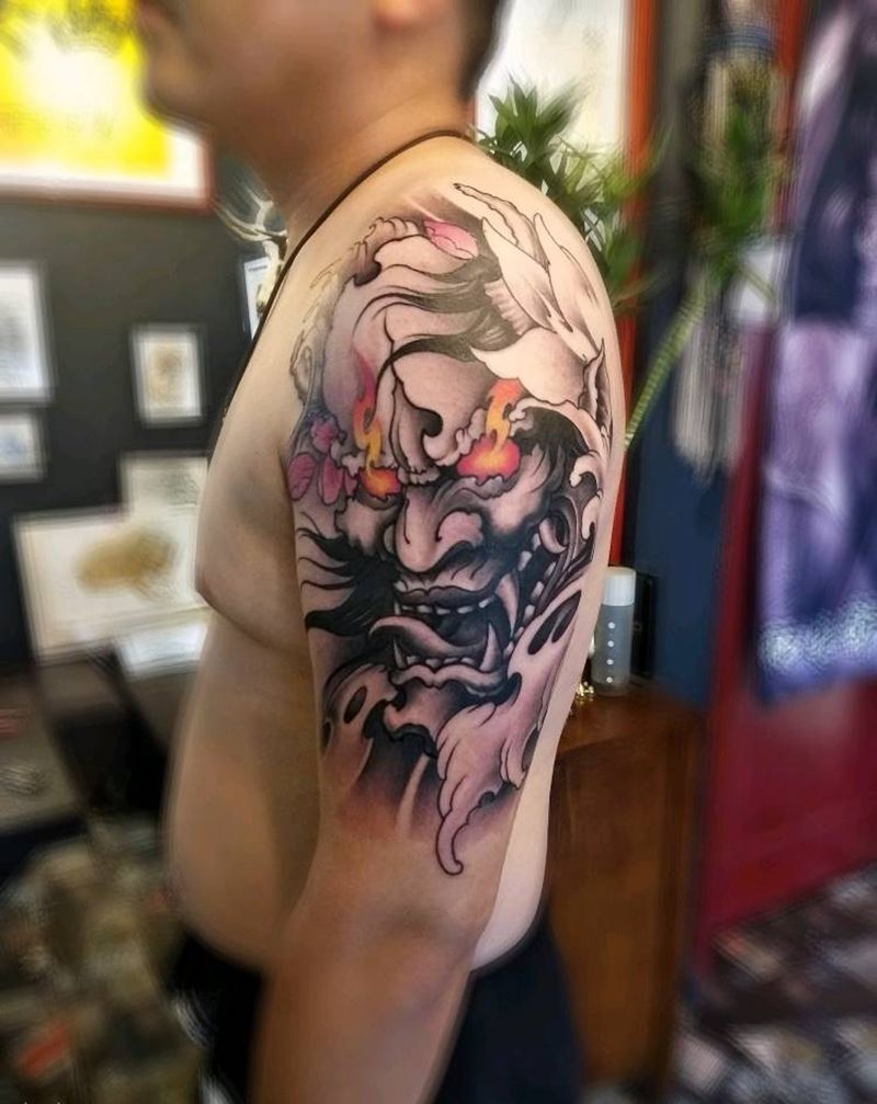 般若纹身图片_手臂般若纹身图案