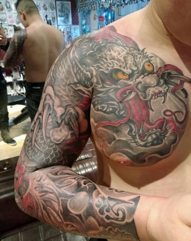 龍纹身图片