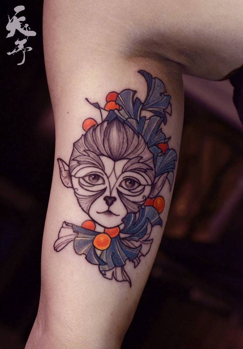 西安天予刺青彩色作品纹身图片