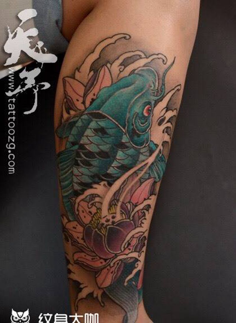 西安天予刺青彩色作品合集纹身图片_西安彩色原创动物植物清新成品纹身图案