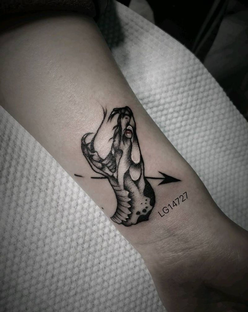 蛇头纹身图片_手臂纹身图案