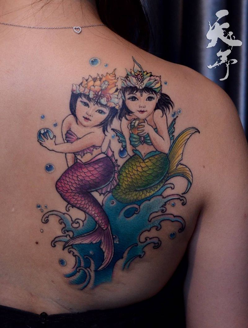 西安天予刺青彩色作品纹身图片