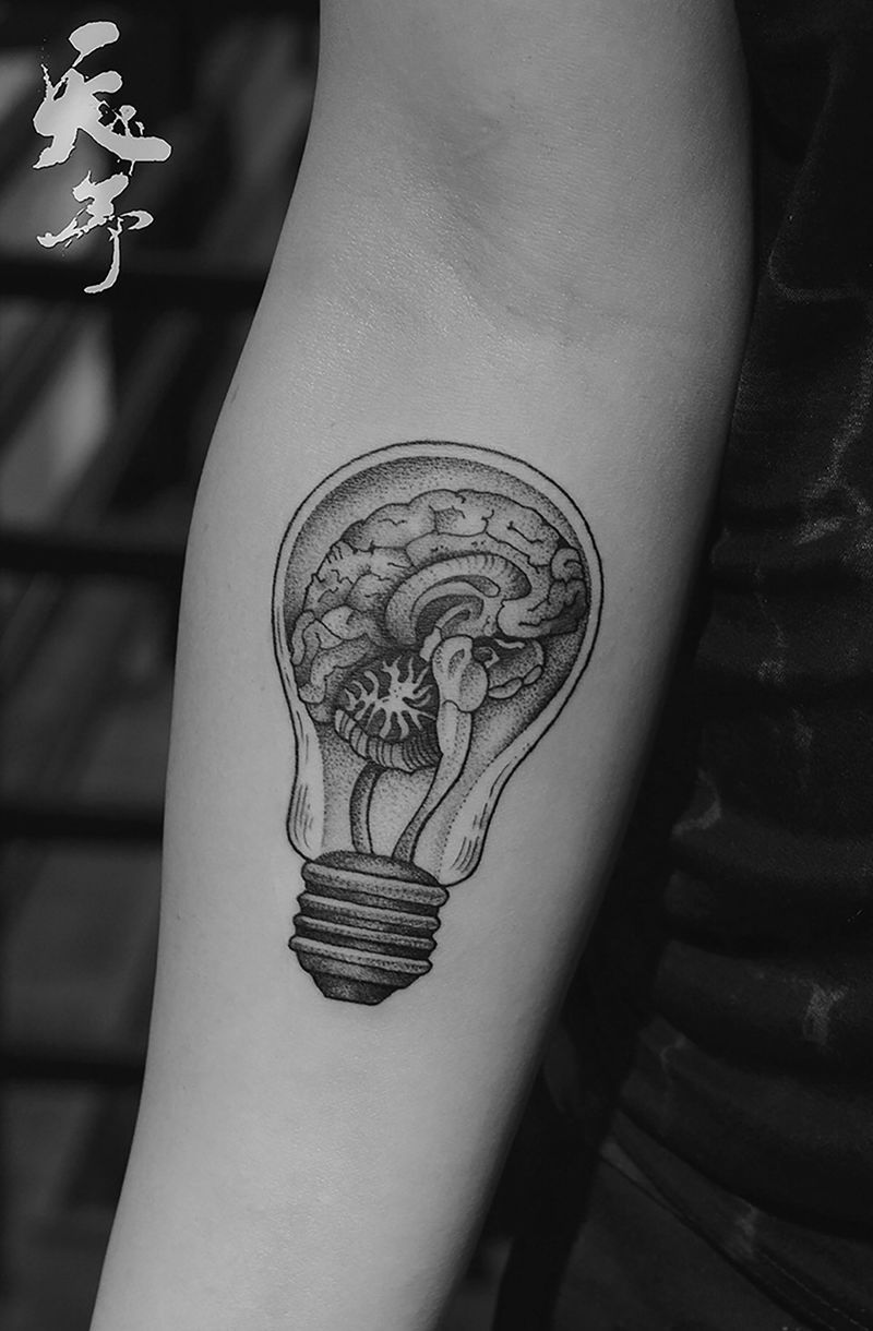 西安天予刺青黑灰作品纹身图片