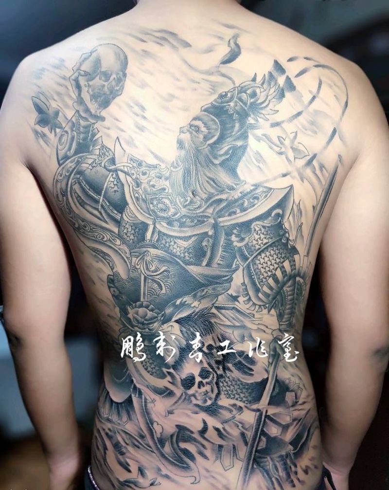 悟空纹身图片_背部新传统纹身图案