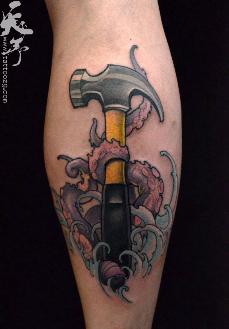 西安天予刺青彩色作品合集纹身图片_西安彩色静物原创清新成品纹身图案