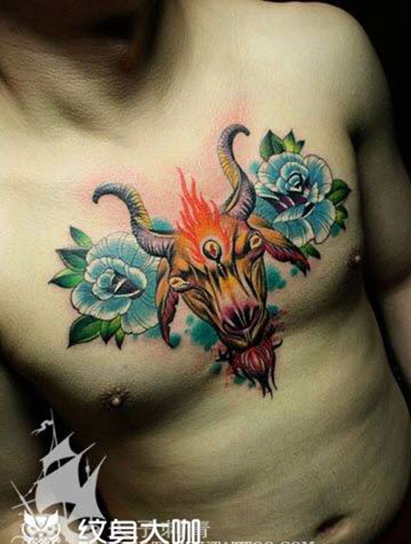 西安天予刺青彩色作品合集纹身图片_西安彩色原创动物静物成品纹身图案