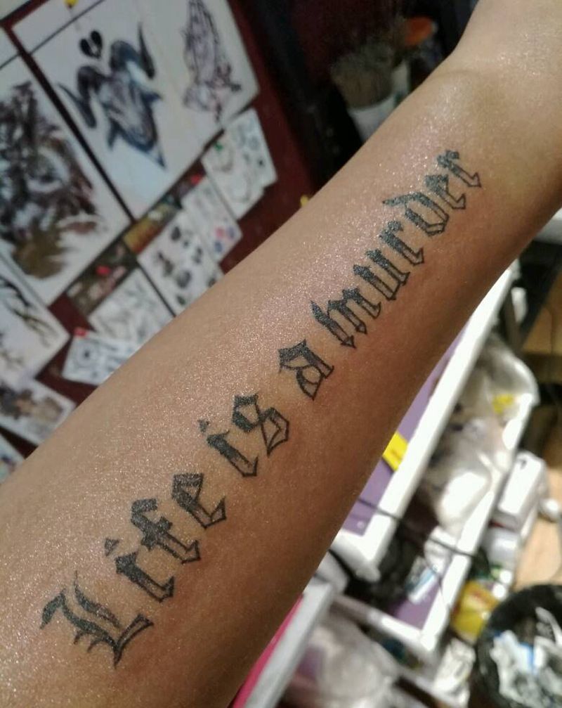 字母纹身图片