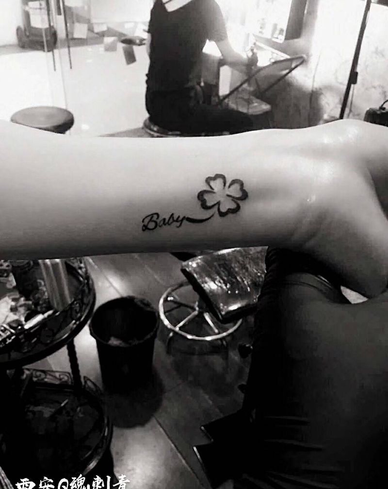 字体小清新纹身图片