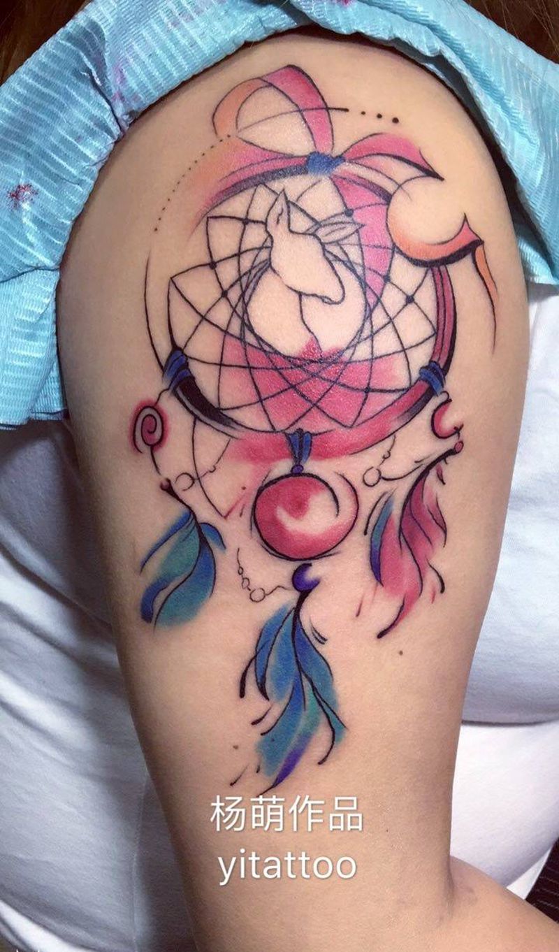 驻店纹身师杨萌作品纹身图片_西安义刺青原创成品清新纹身图案