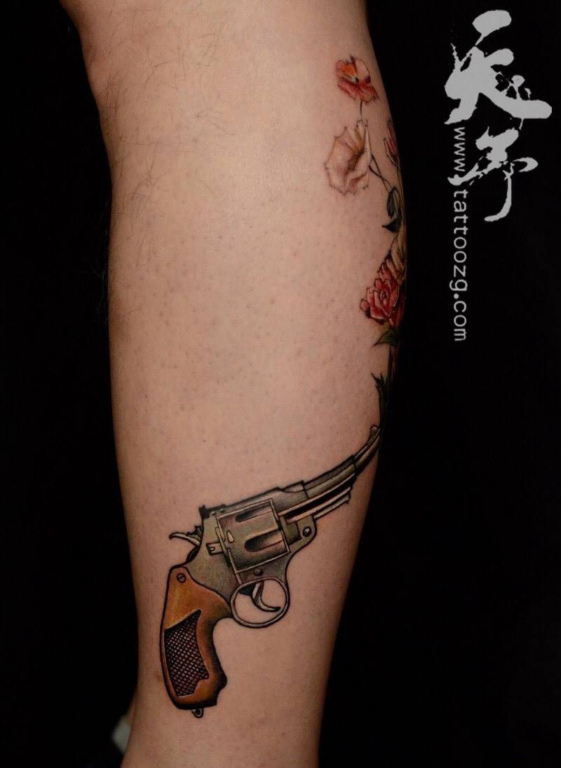 西安天予刺青彩色作品合集纹身图片_西安彩色静物原创植物欧美成品纹身图案