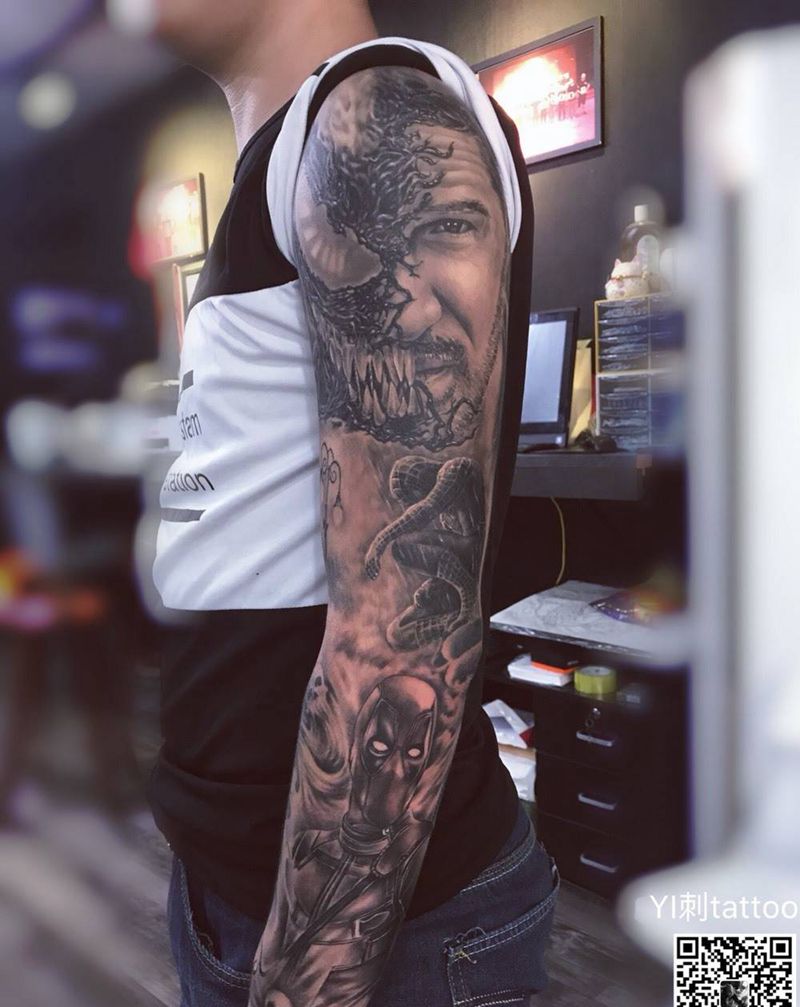 欧美花臂纹身图片