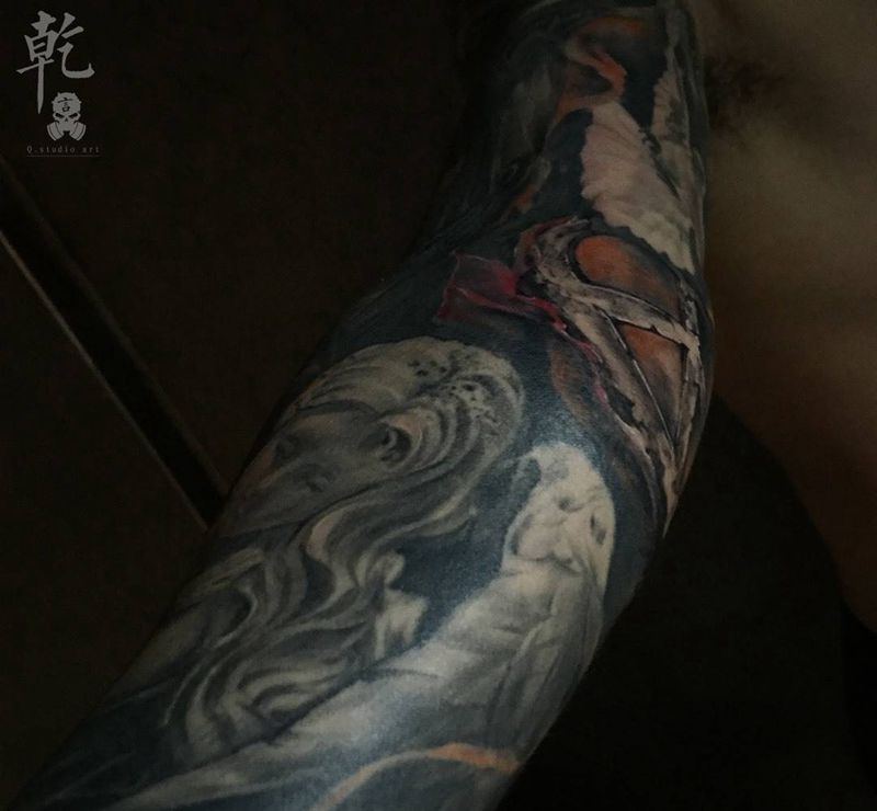 欧美花臂纹身图片