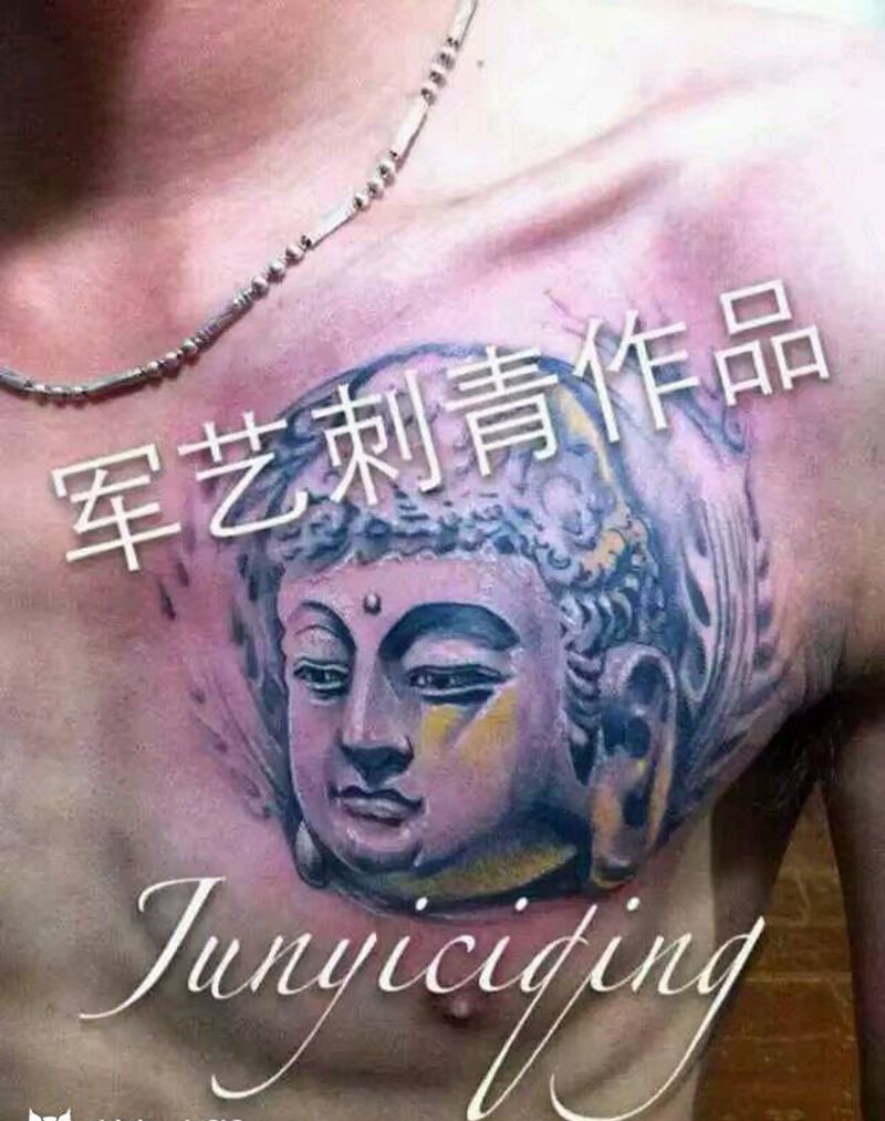 佛头纹身图片