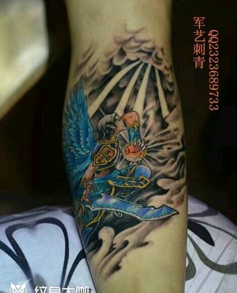 天使之光纹身图片