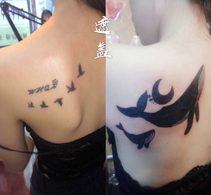 遮盖纹身图片