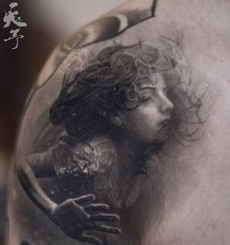 西安天予刺青写实作品纹身图片