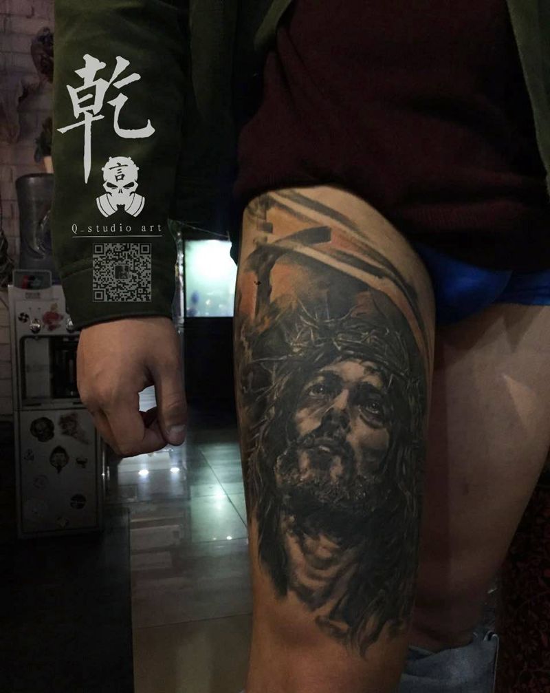 耶稣纹身图片