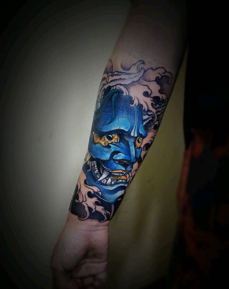 般若荷花纹身图片_手臂纹身图案