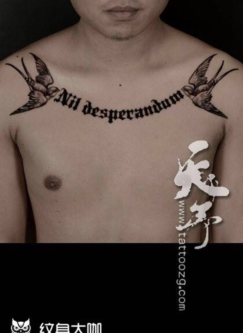 西安天予刺青文字图腾作品合集纹身图片_西安花体字图腾字符原创成品欧美纹身图案