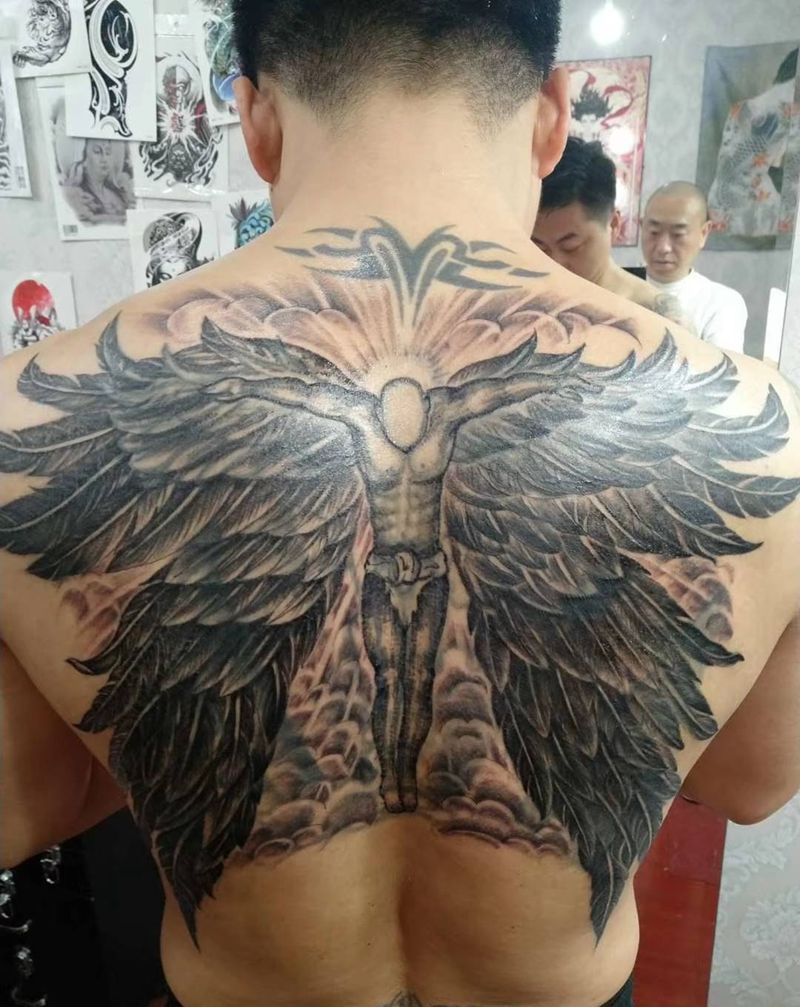 死神纹身图片_背部纹身图案