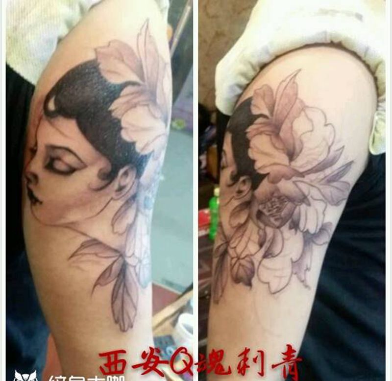 胳膊美女纹身纹身图片