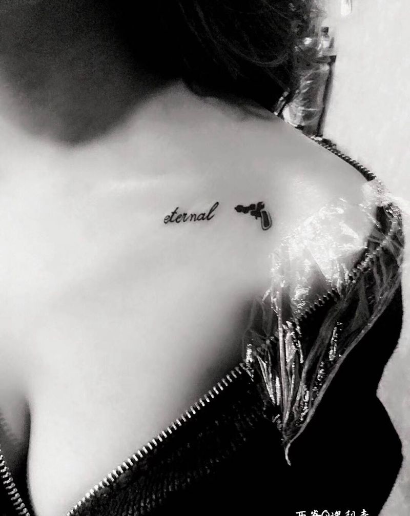 字体小清新纹身图片