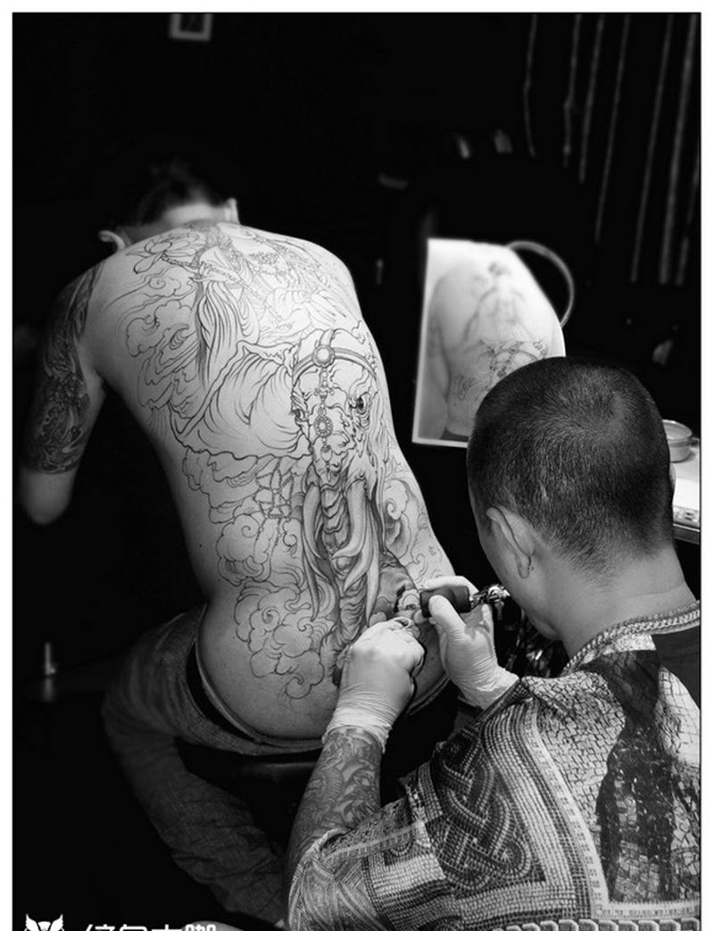 同道堂李振宇纹身工作纹身图片_西安教学培训学同道堂西安改手稿原创纹身图案
