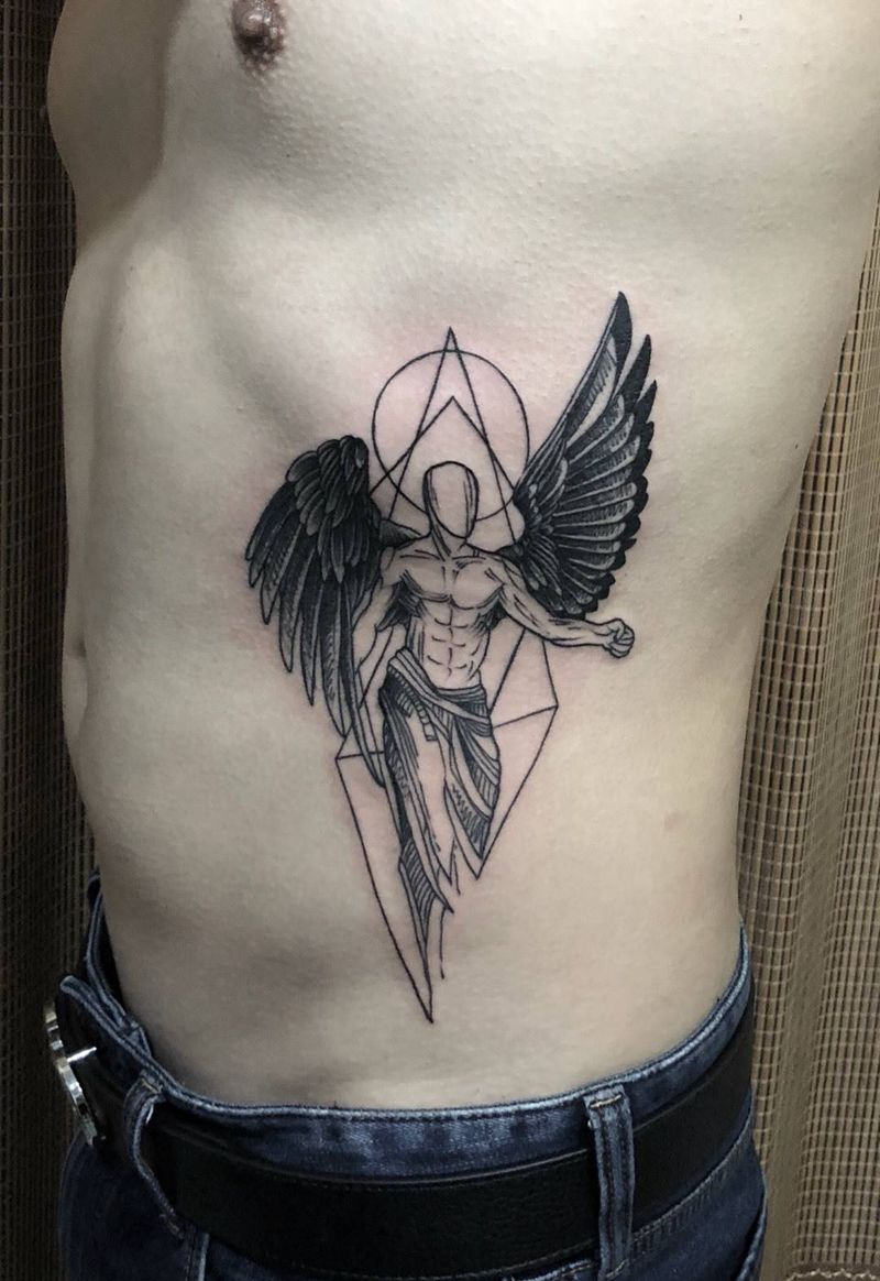 天使！纹身图片_西安西安改西安刺青人物图腾原创欧美清新手臂成品纹身图案