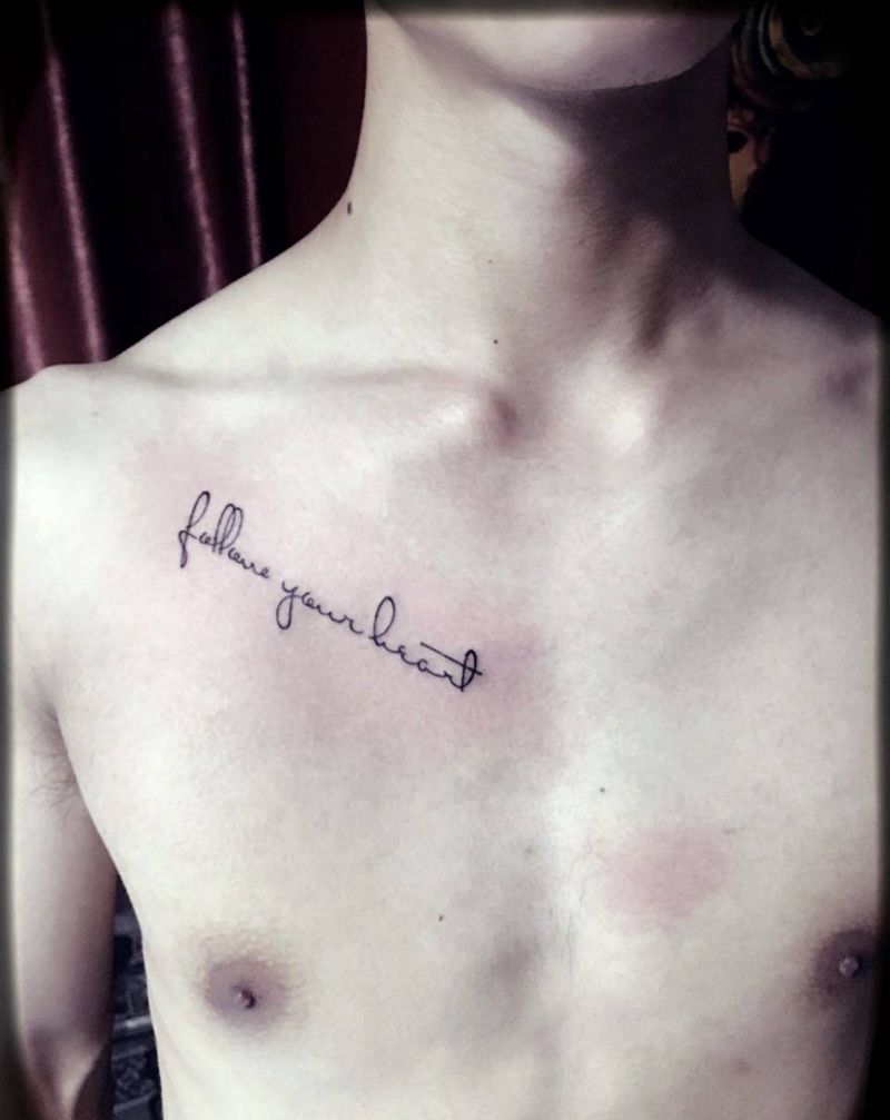 小清新纹身纹身图片_颈部背部手稿成品原创图腾字符纹身图案