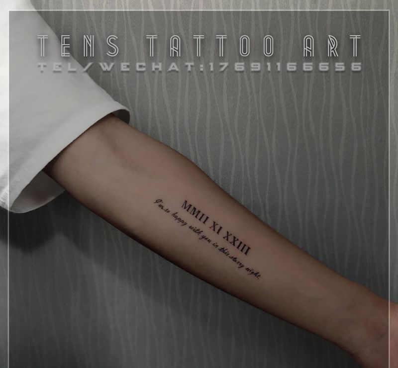 字母纹身图片_手臂花体字纹身图案
