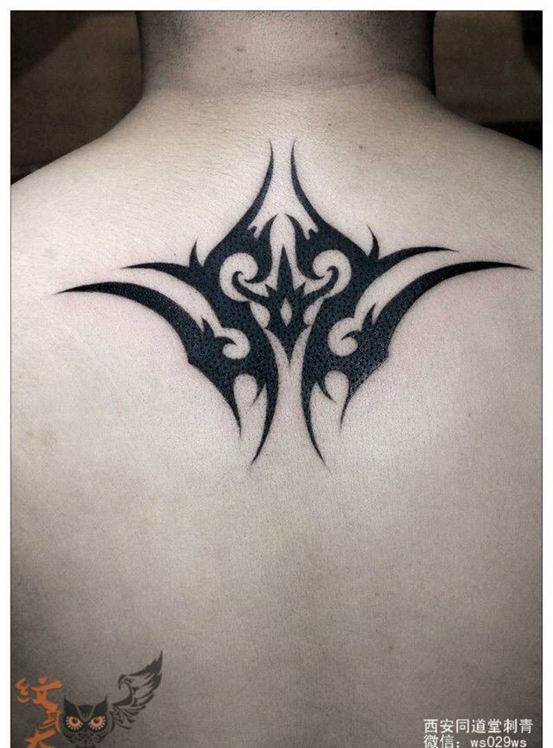 同道堂刺青微作品纹身图片_西安西安刺青图腾原创手稿成品背部手部胸部几何纹身图案
