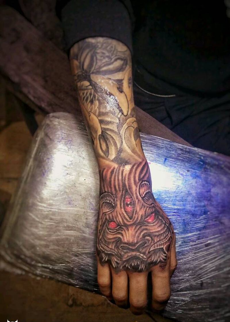 无题纹身图片_手部传统习俗人物鬼神成品纹身图案