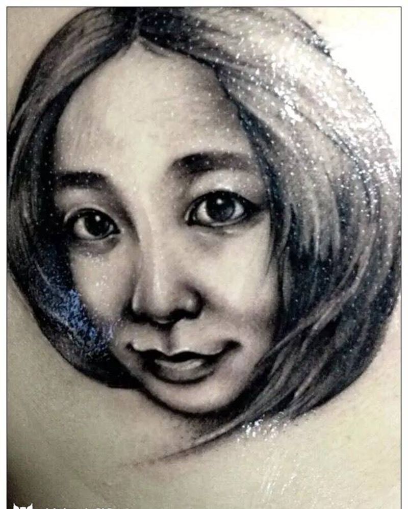 西安纹身#肖像纹身纹身图片_西安西安刺青成品手稿原创欧美肖像人物纹身图案