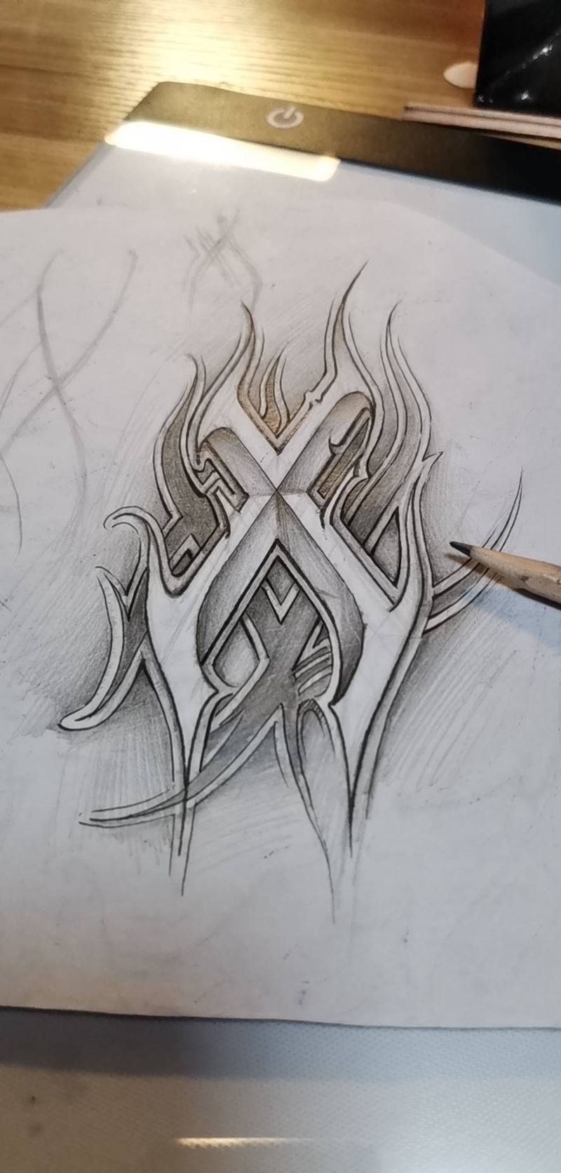 字体设计纹身图片_手臂腿部花体字纹身图案