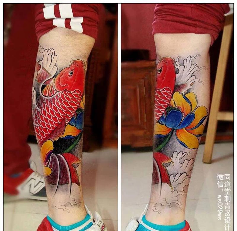 西安纹身#同道堂ps纹身效果图纹身图片_西安西安刺青修改手稿传统原创脚部背部肩部纹身图案