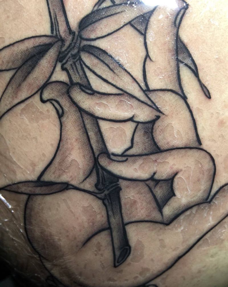 西安纹身#文章版竹叶纹身图片_西安西安刺青图腾人物宗教原创传统欧美手稿插画纹身图案