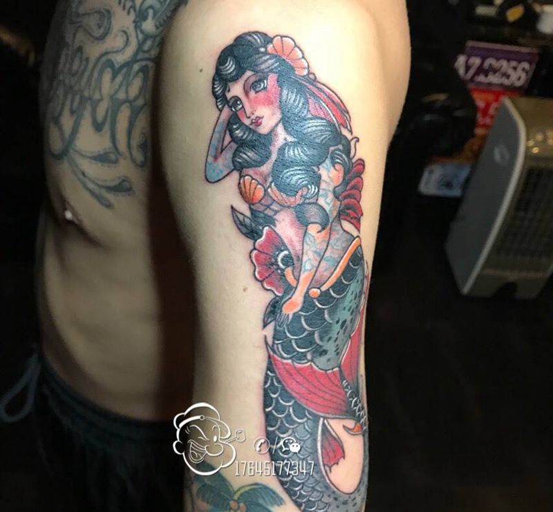 美人鱼纹身图片