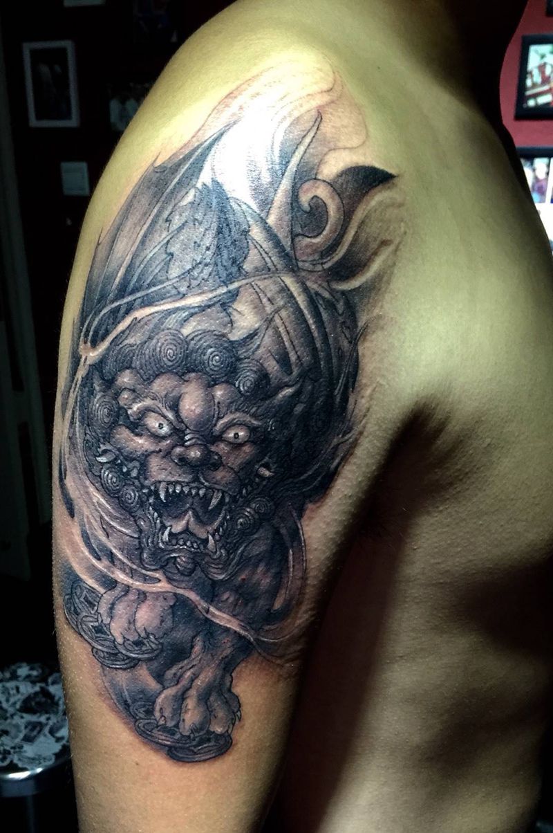 西安纹身#貔貅纹身纹身图片_西安西安刺青欧美写实宗教原创成品手稿纹身图案