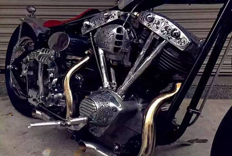 细节之美！哈雷戴维森！纹身图片_教学培训学文玩成品手稿插画纹身图案