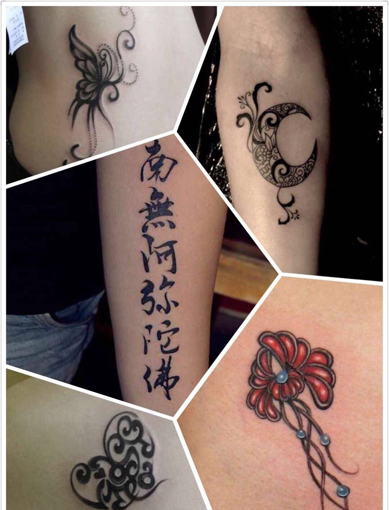 小纹身作品纹身图片_西安西安刺青修改肖像小清新英文成品纹身图案