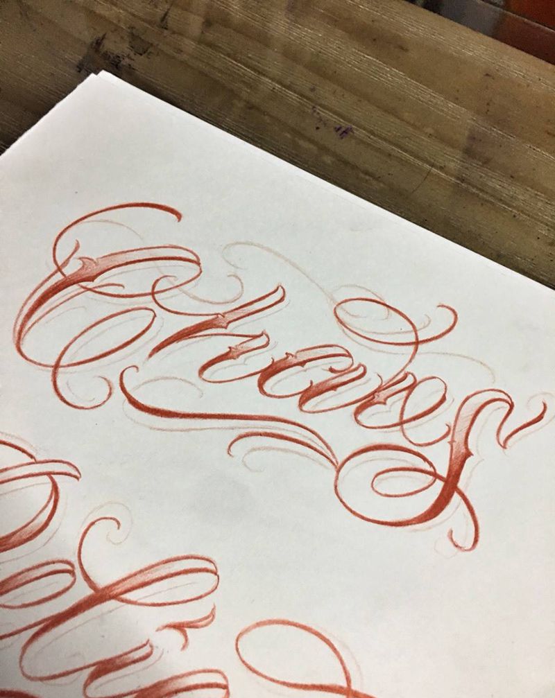 原创花体chaos纹身图片